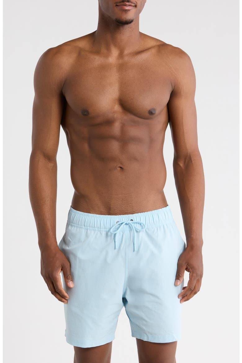 Swim Trunks, Main, color, BABY BLUE W/ COMPRESSION