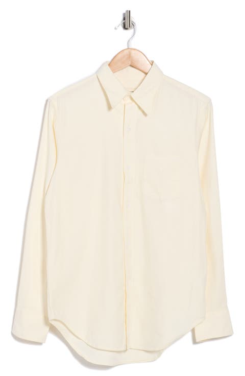 Draped Twill One Pocket Long Sleeve Shirt