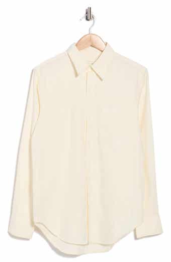 BUCK MASON Draped Twill One Pocket Long Sleeve Shirt