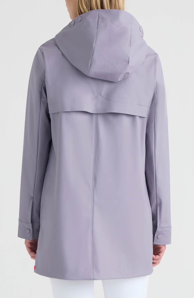 Hunter Acacia Waterproof Rubberized Rain Jacket, Alternate, color, Lavender Grey