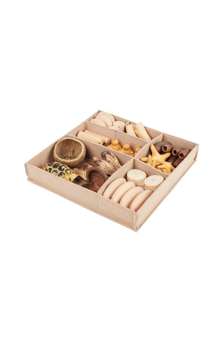 Kaplan Early Learning Company Nature's Geometry Toddler Loose Parts STEM Kit, Alternate, color, Beige