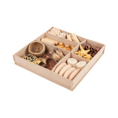 Kaplan Early Learning Company Nature's Geometry Toddler Loose Parts Stem Kit In Sand