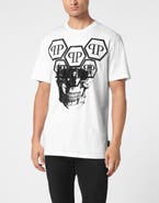 PHILIPP PLEIN T-Shirt Round Neck Ss Stones Skull Men