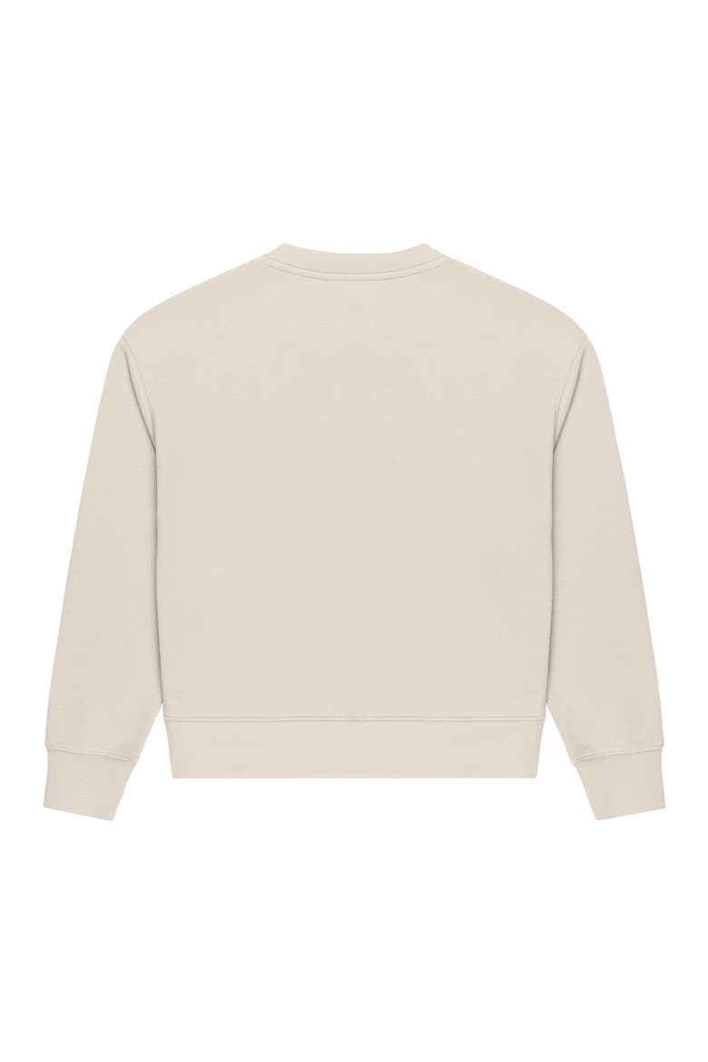 Butterfly Relaxed Fleece Crewneck Sweatshirt, Alternate, color, Bone