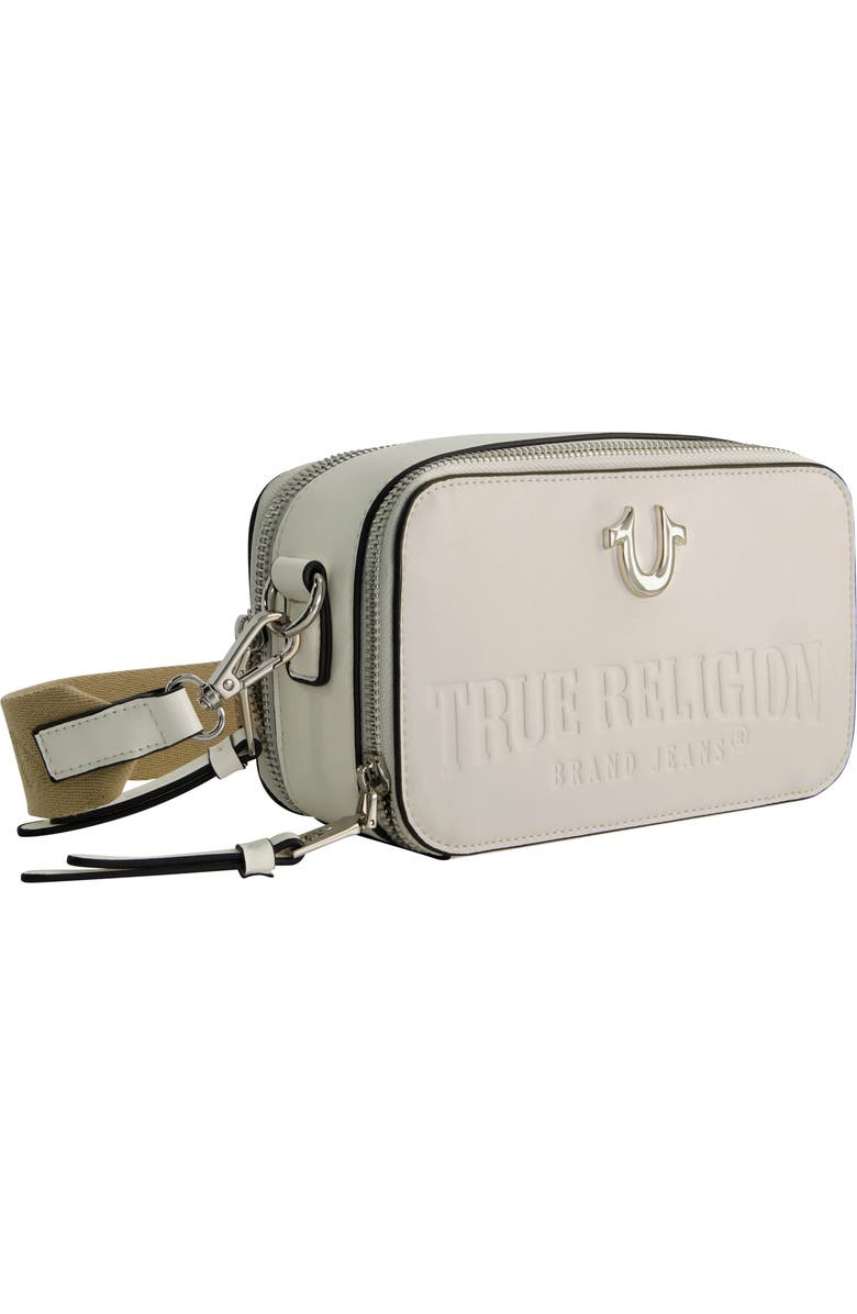 True Religion Double-Zip Horseshoe Camera Bag, Alternate, color, White