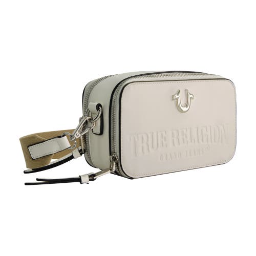 True Religion Double-zip Horseshoe Camera Bag In White