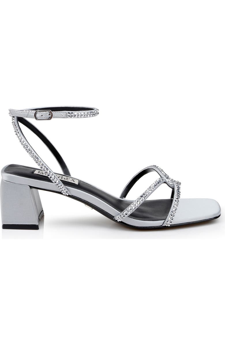 Badgley Mischka Collection Brisa Ankle Strap Sandal, Alternate, color, Silver Sat