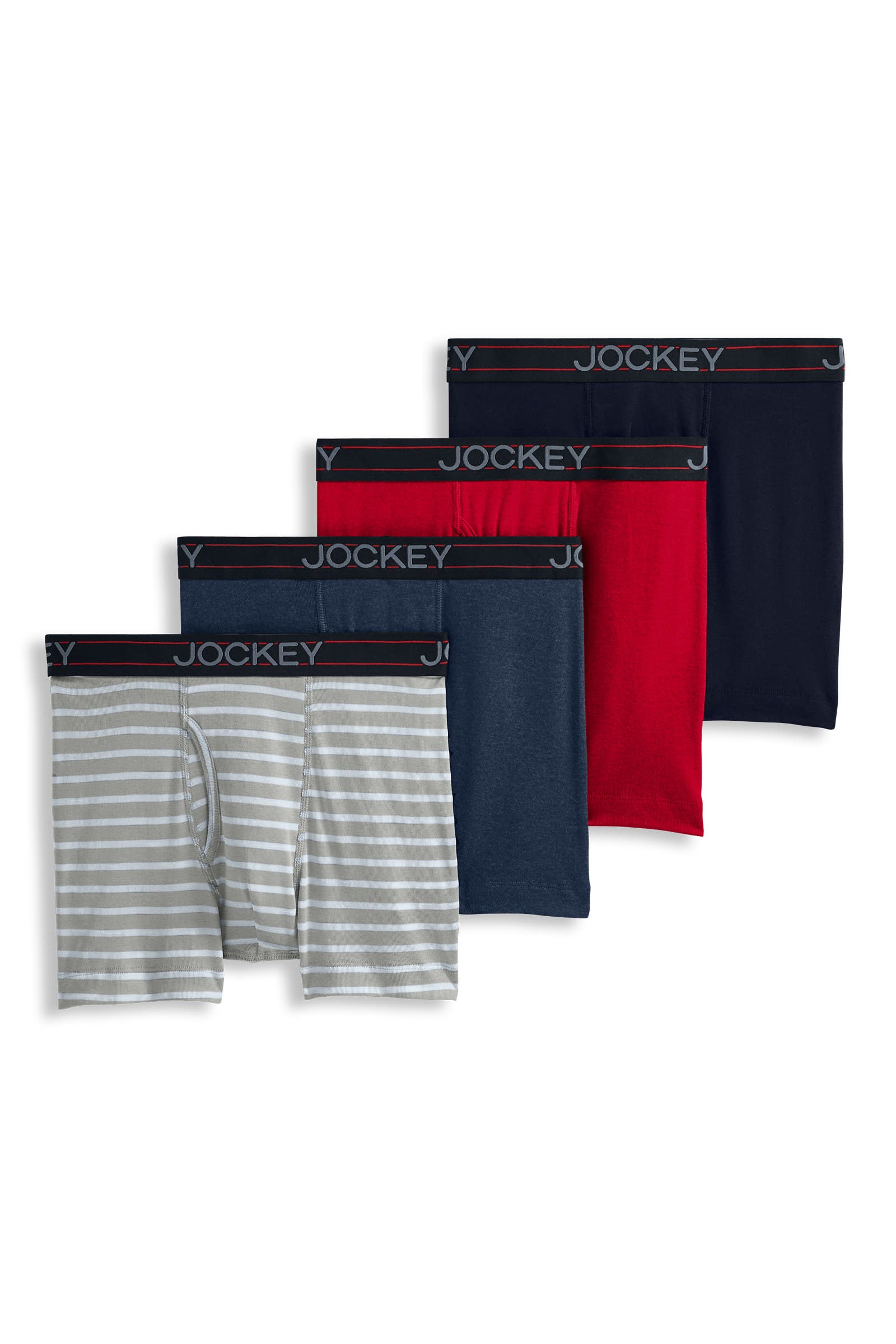 Navy Heather/Racing Red
