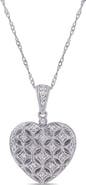 Julianna B. Diamond Locket Heart Necklace 10k