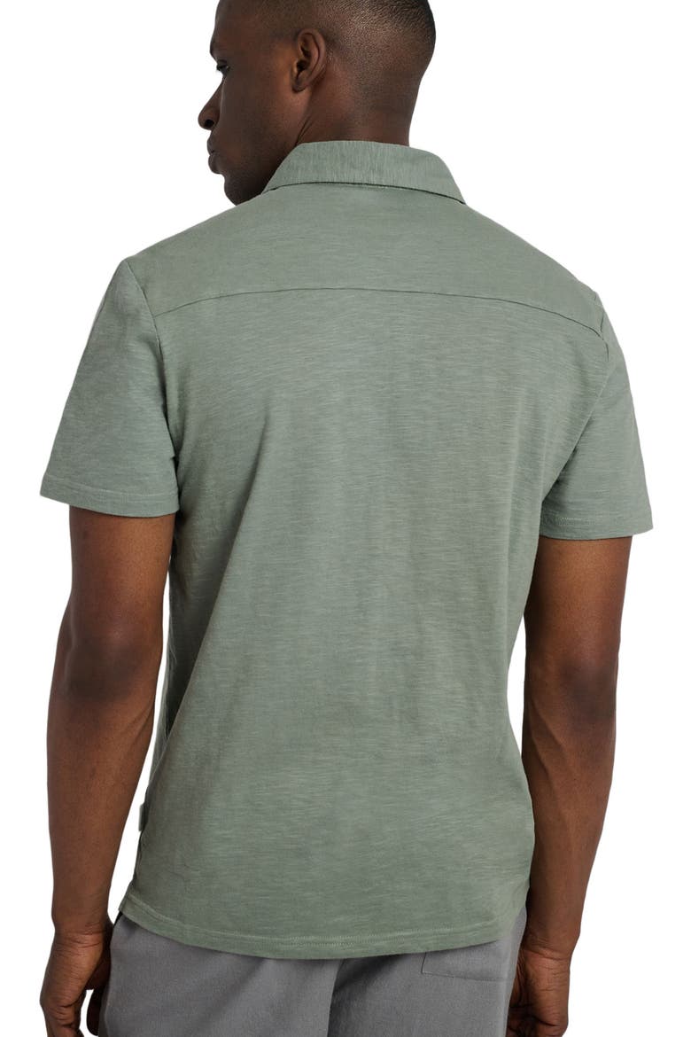 Slub Short Sleeve Polo, Alternate, color, AGAVE