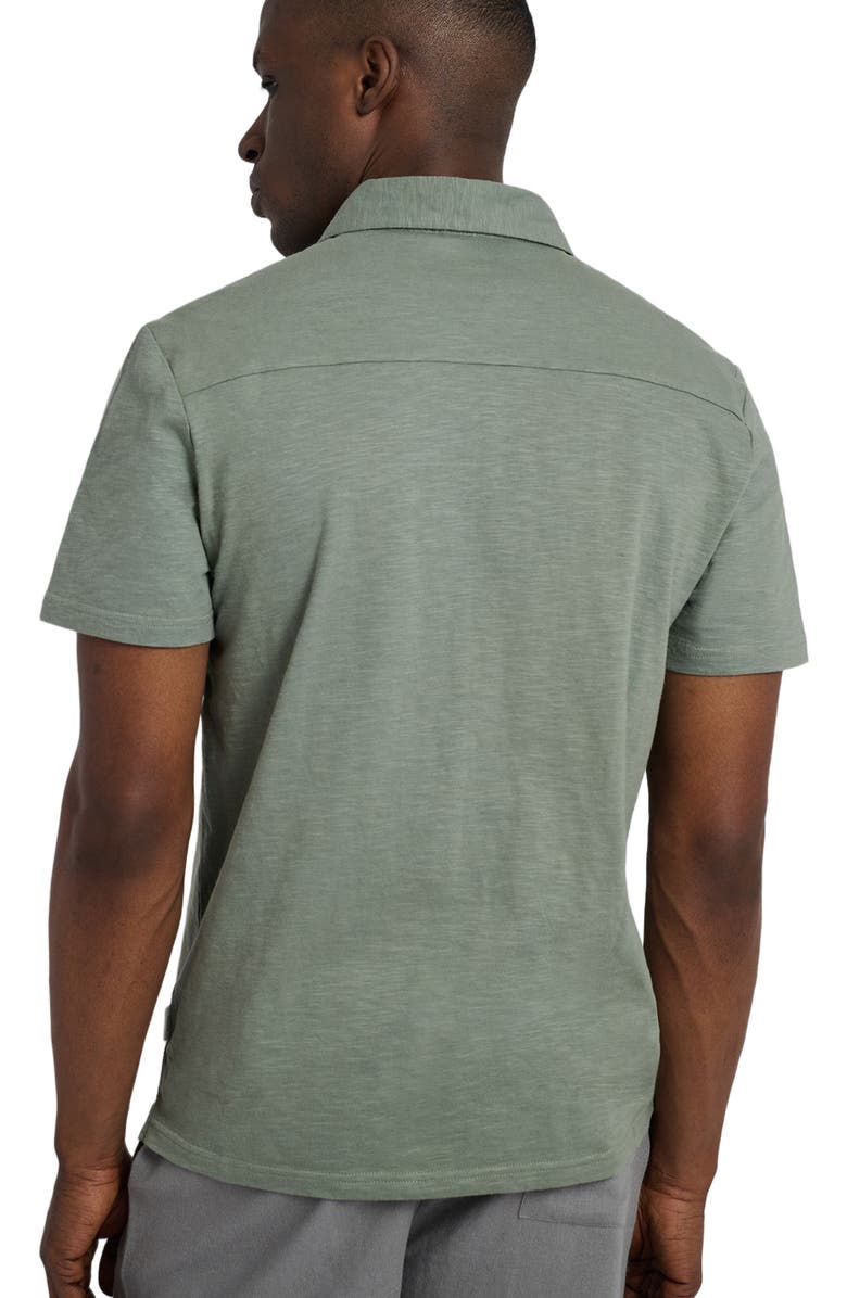 Onia Slub Short Sleeve Polo, Alternate, color, Agave