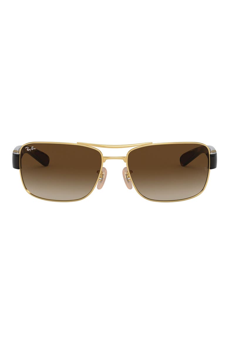 61mm Gradient Square Sunglasses, Main, color, ARISTA/ BROWN GRADIENT