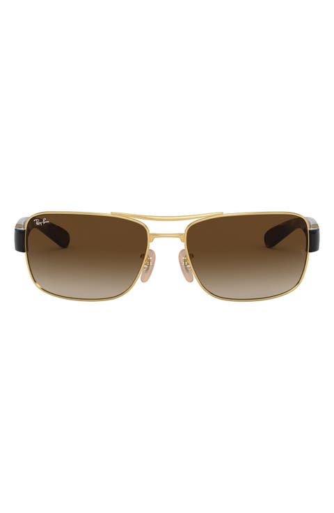 61mm Gradient Square Sunglasses
