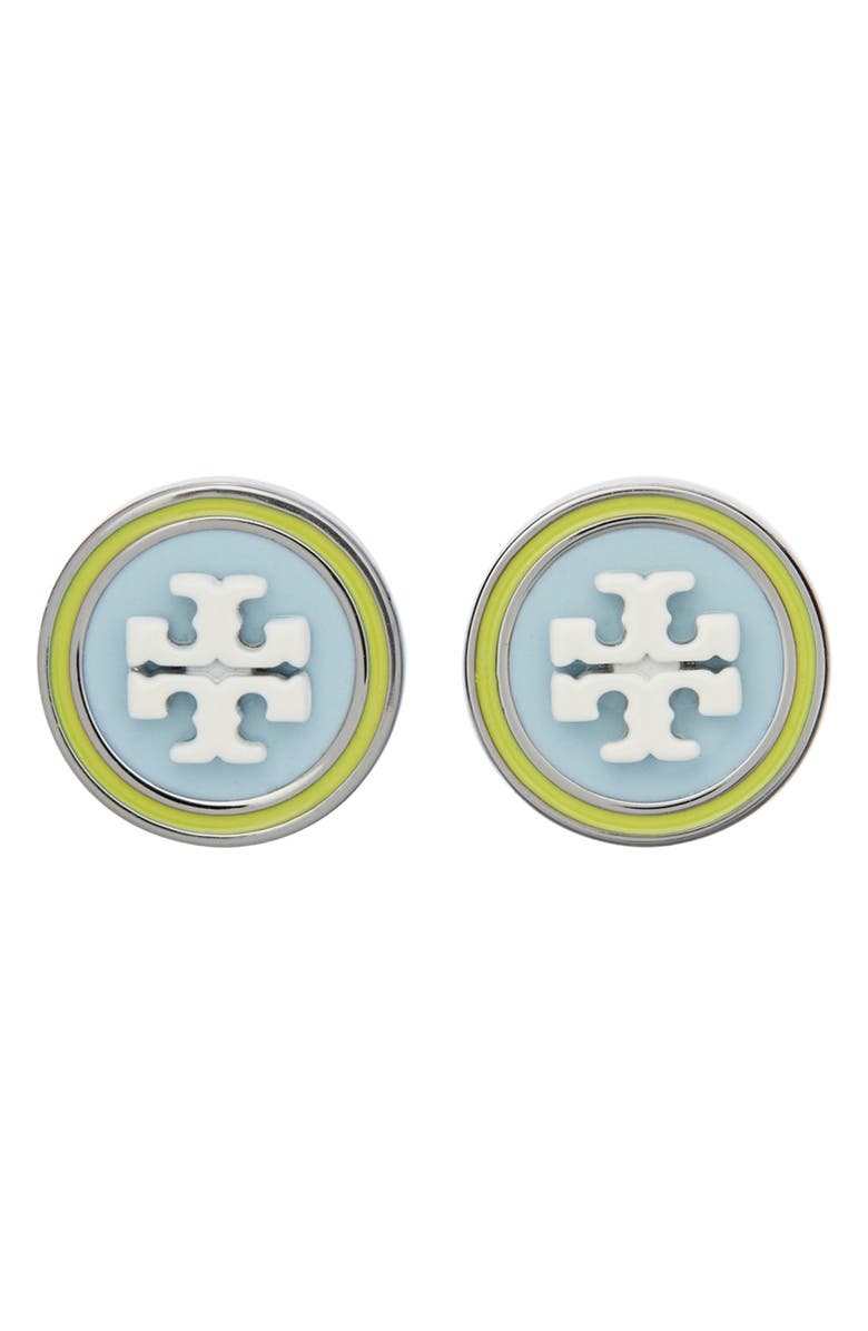 Tory Burch Kira Enamel Circle Stud Earrings, Main, color, 