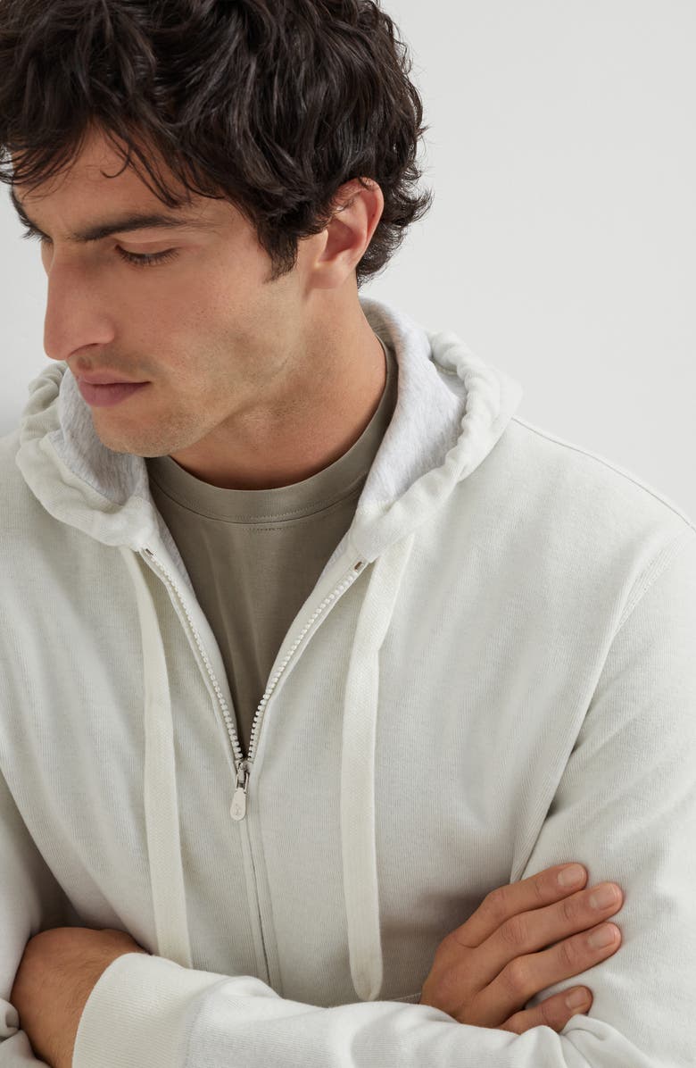 Brunello Cucinelli Double cloth sweatshirt, Alternate, color, Off-White