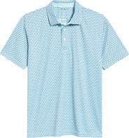 Swannies Valley Geo Print Performance Golf Polo