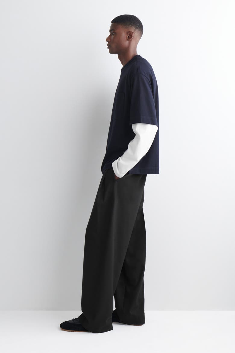 Oversized Pocket-detail T-shirt, Alternate, color, NAVY