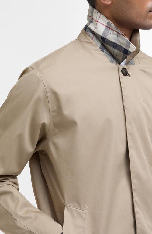 Barbour Short Regular Fit Rokig Waterproof Jacket In Washed Stone