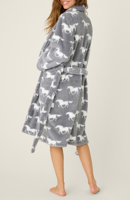 Pj Salvage Let's Get Cozy Plush Robe In Gray