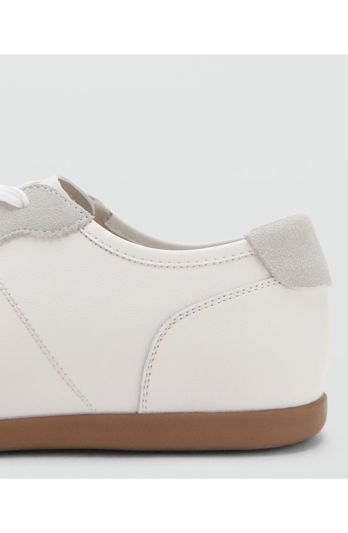 Mixed Leather Sneaker, Alternate, color, WHITE