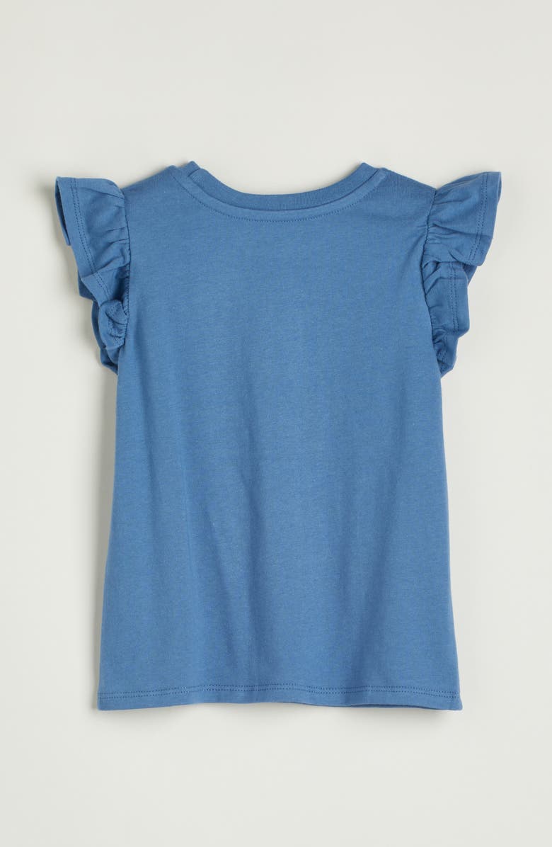 Tucker + Tate Kids' Ruffle Sleeve Cotton Graphic T-Shirt, Alternate, color, Blue Coronet New York