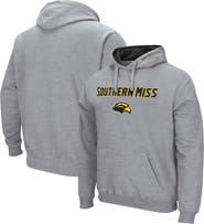 COLOSSEUM Men's Colosseum Heathered Gray Southern Miss Golden Eagles Arch and Logo Pullover Hoodie