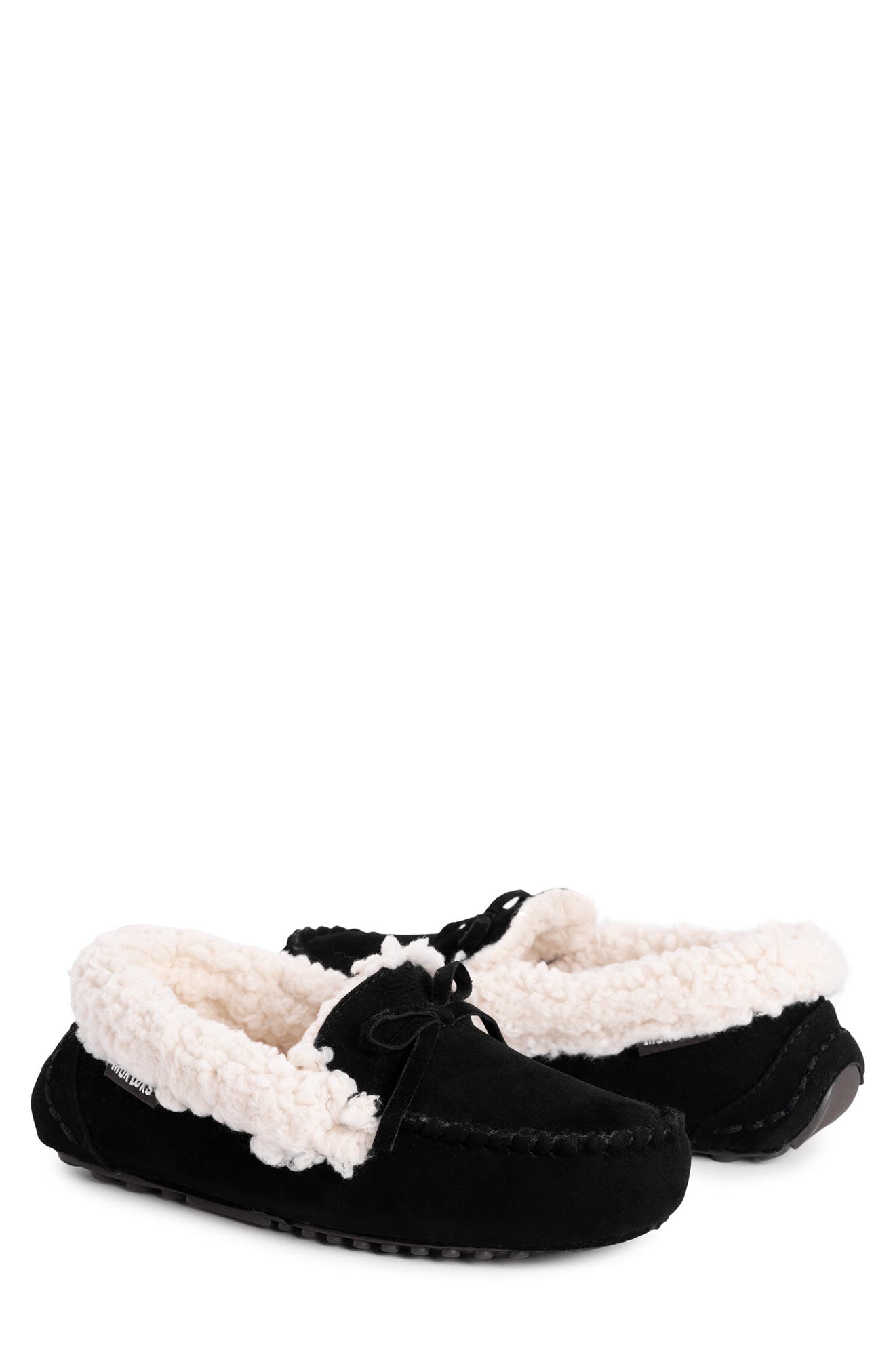 MUK LUKS Jaylah Faux Shearling Lined Slipper, Alternate, color, Black