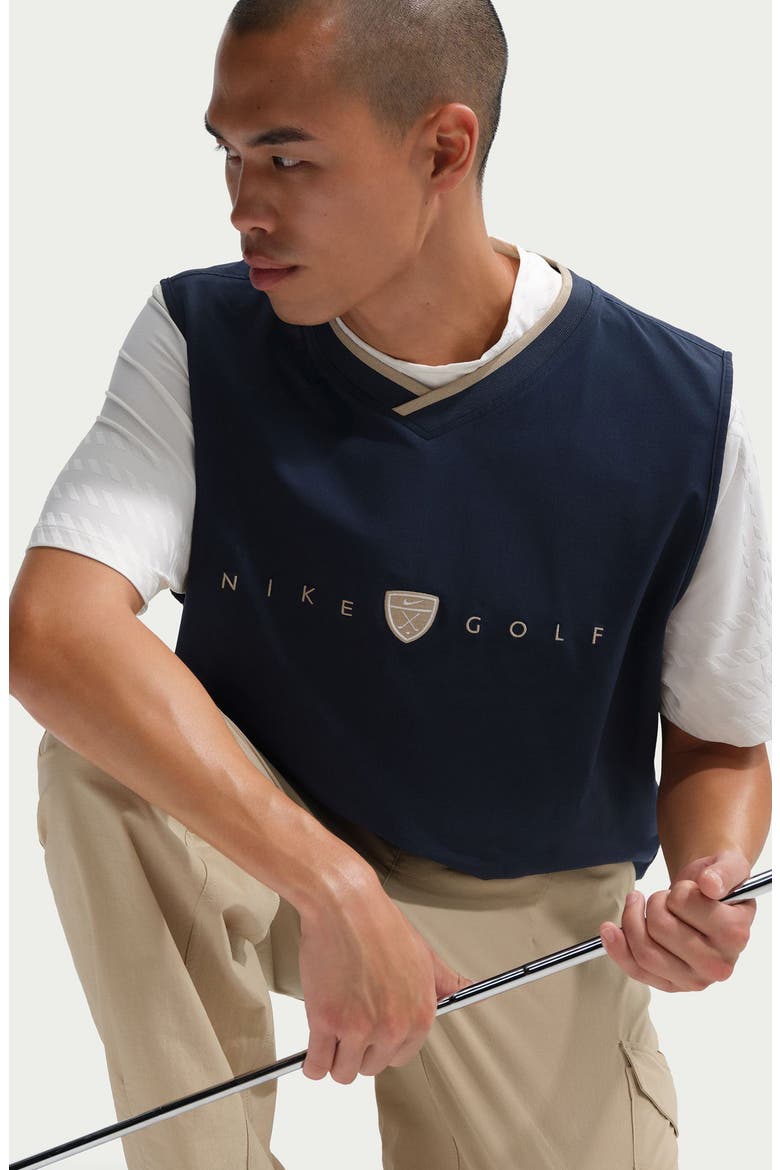 Wind Dri-FIT Oversize Vest, Alternate, color, COLLEGE NAVY/ LIMESTONE
