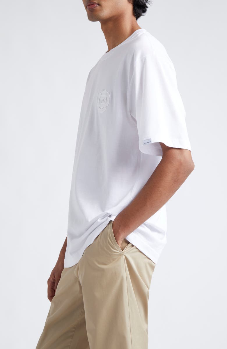 Dolce&Gabbana Logo Crest Cotton Jersey Crewneck T-Shirt, Alternate, color, W0800 Bianco Ottico
