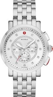MICHELE Women's Sport Sail Diamond Bracelet Watch, 42mm - 0.13 ctw