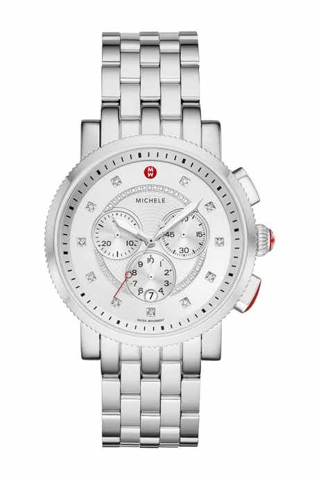 MICHELE Women's Sport Sail Diamond Bracelet Watch, 42mm - 0.13 ctw