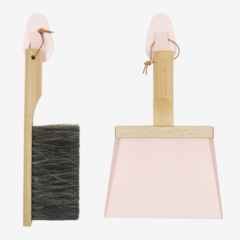 Andree Jardin Mr & Mrs Clynk Hand Brush, Dustpan, and Wall Hooks Set
