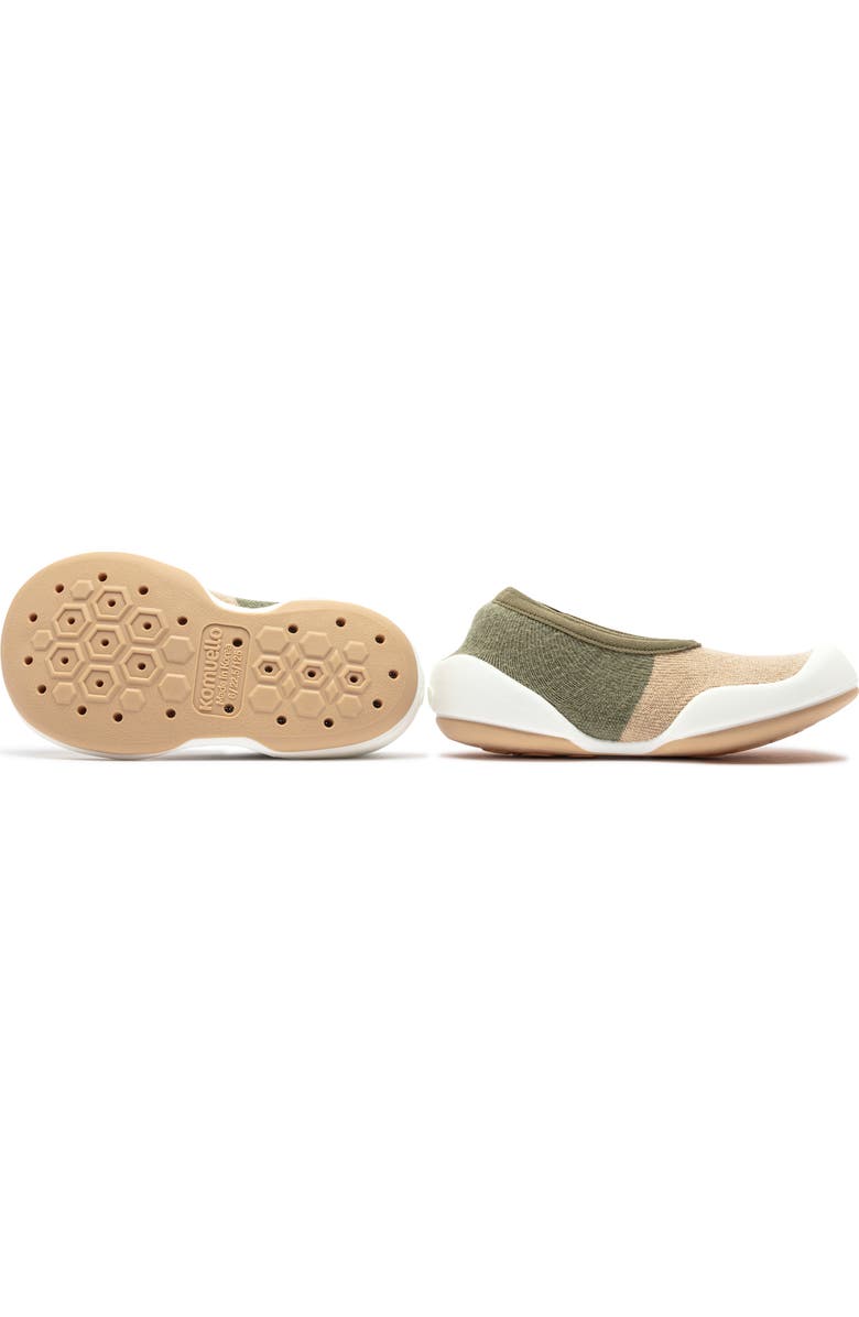 Komuello Toddler Sock Shoes Flat - Color Block Olive, Alternate, color, Color Block Olive