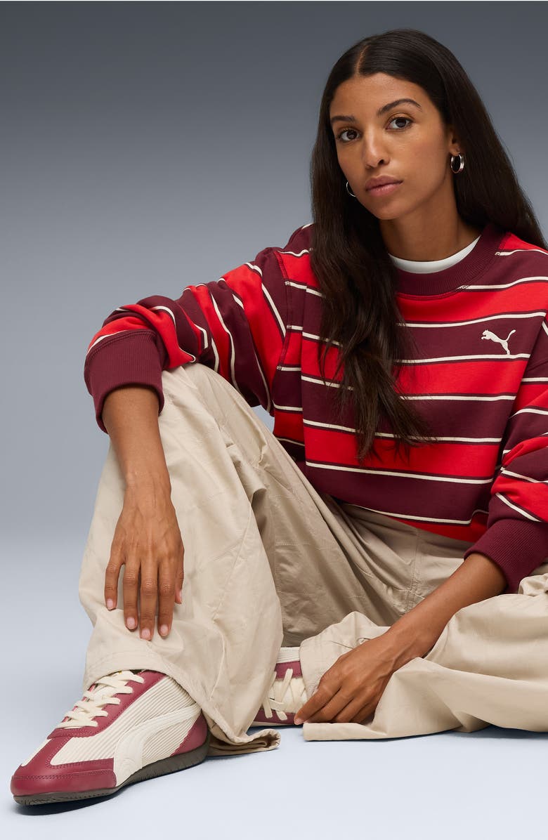 PUMA Speedcat Textile Sneaker, Alternate, color, Dark Crimson/ Warm White