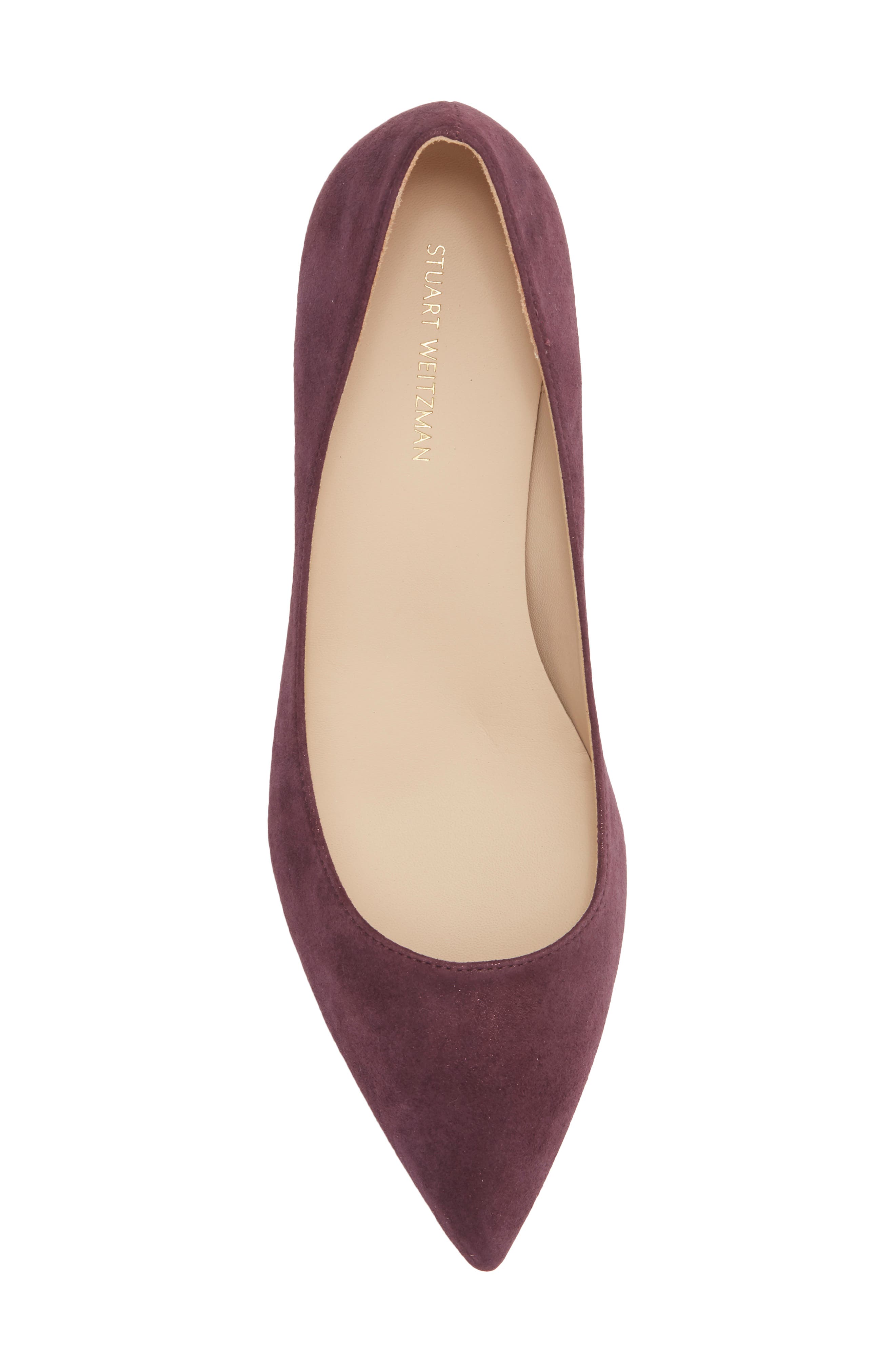 Stuart Weitzman Dancer Pointed Toe Pump, Alternate, color, Bordeaux