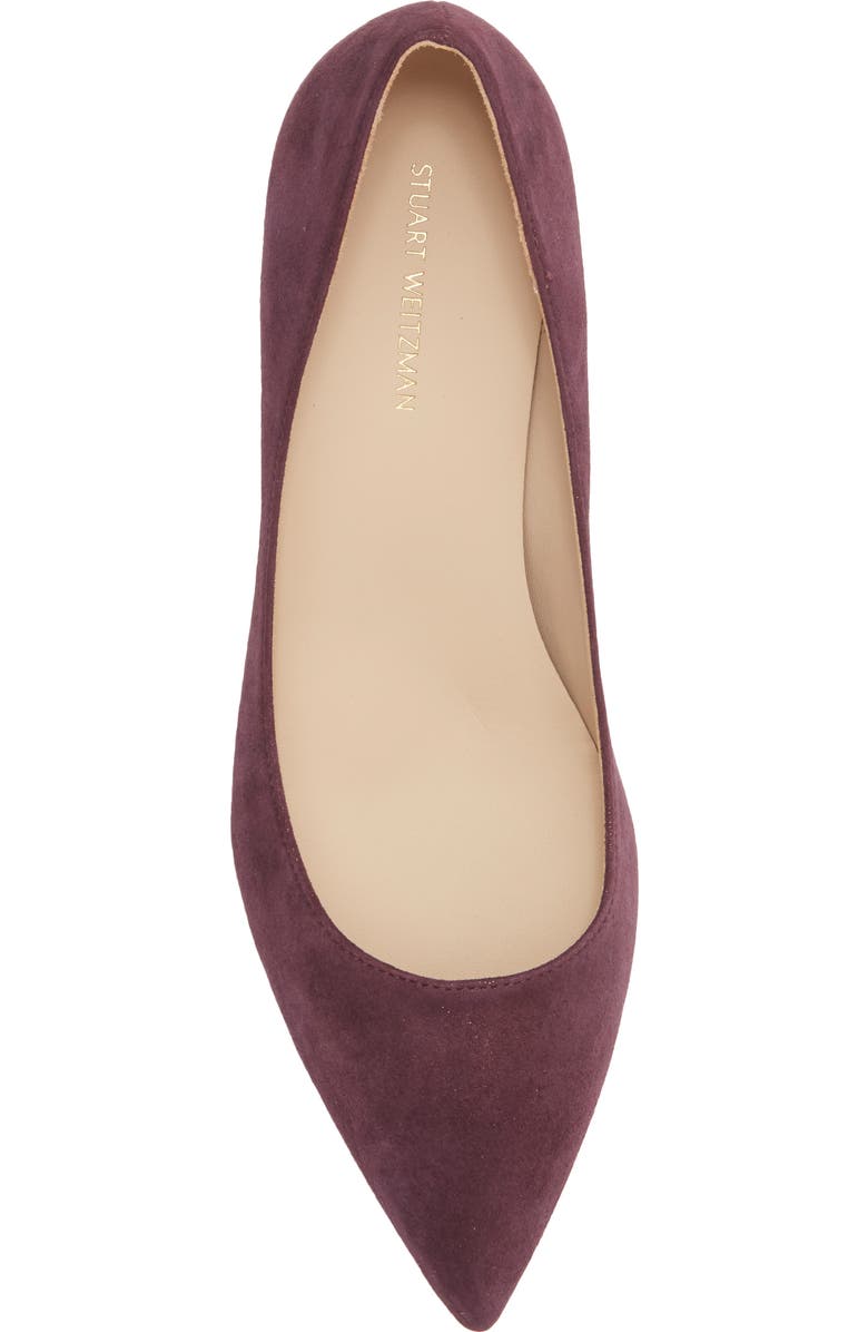 Stuart Weitzman Dancer Pointed Toe Pump, Alternate, color, Bordeaux