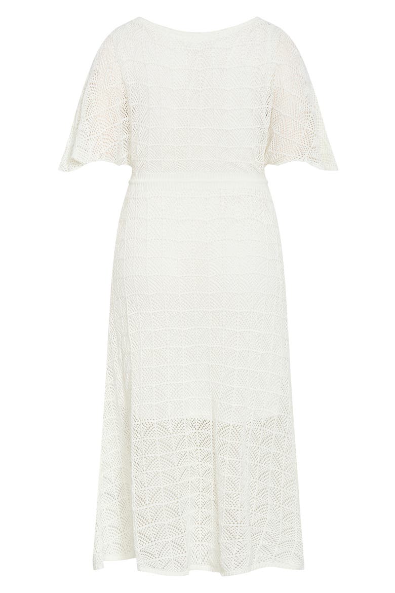 Cassie Open Stitch Dress, Alternate, color, CREME