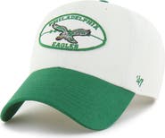 '47 Men's '47 Cream/Kelly Green Philadelphia Eagles Pique Patch Clean Up Adjustable Hat
