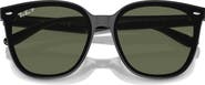 Ray-Ban 66mm Polarized Oversize Irregular Sunglasses