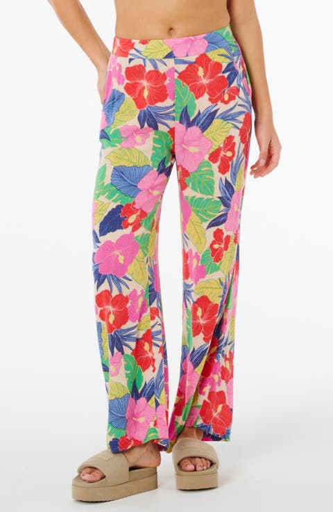 Print Wide Leg Pants