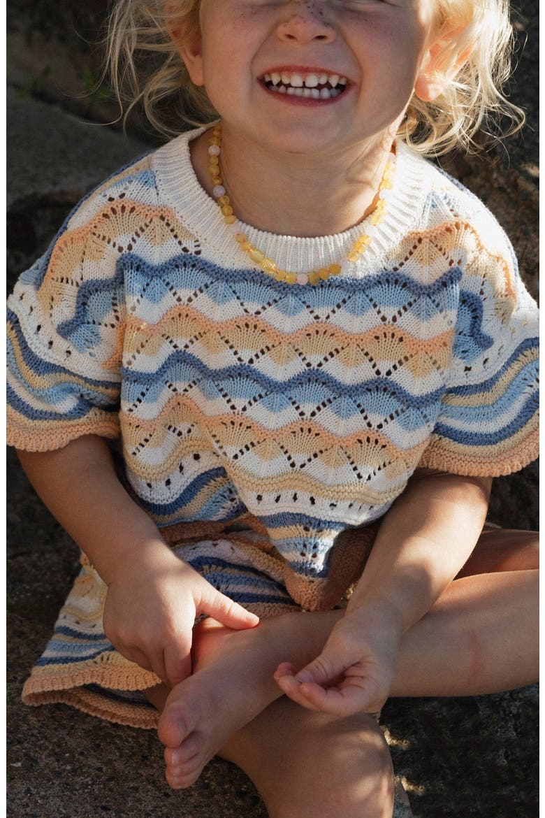 Kids' Sunnie Knit Top & Shorts Set, Alternate, color, DAYDREAMER