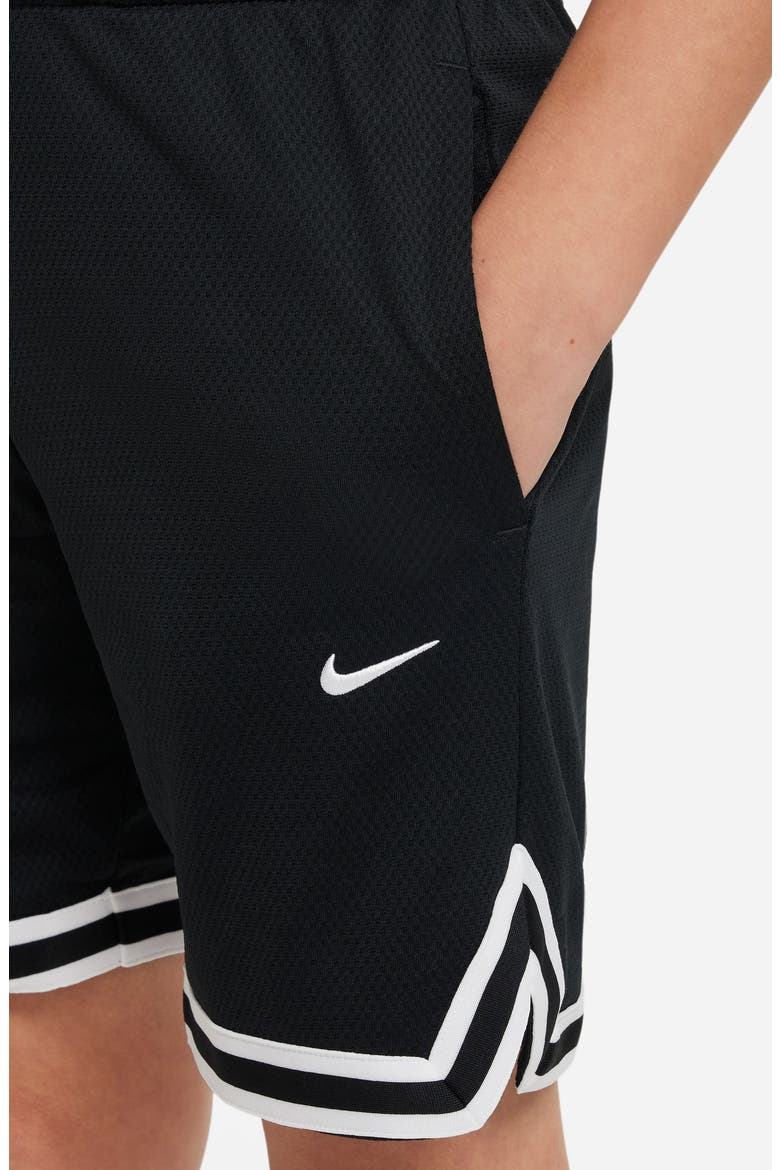 Kids' Dri-FIT DNA B-Ball Shorts, Alternate, color, BLACK/ WHITE
