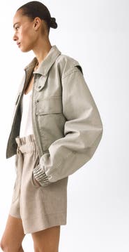 H&M Belted Paper Bag Shorts