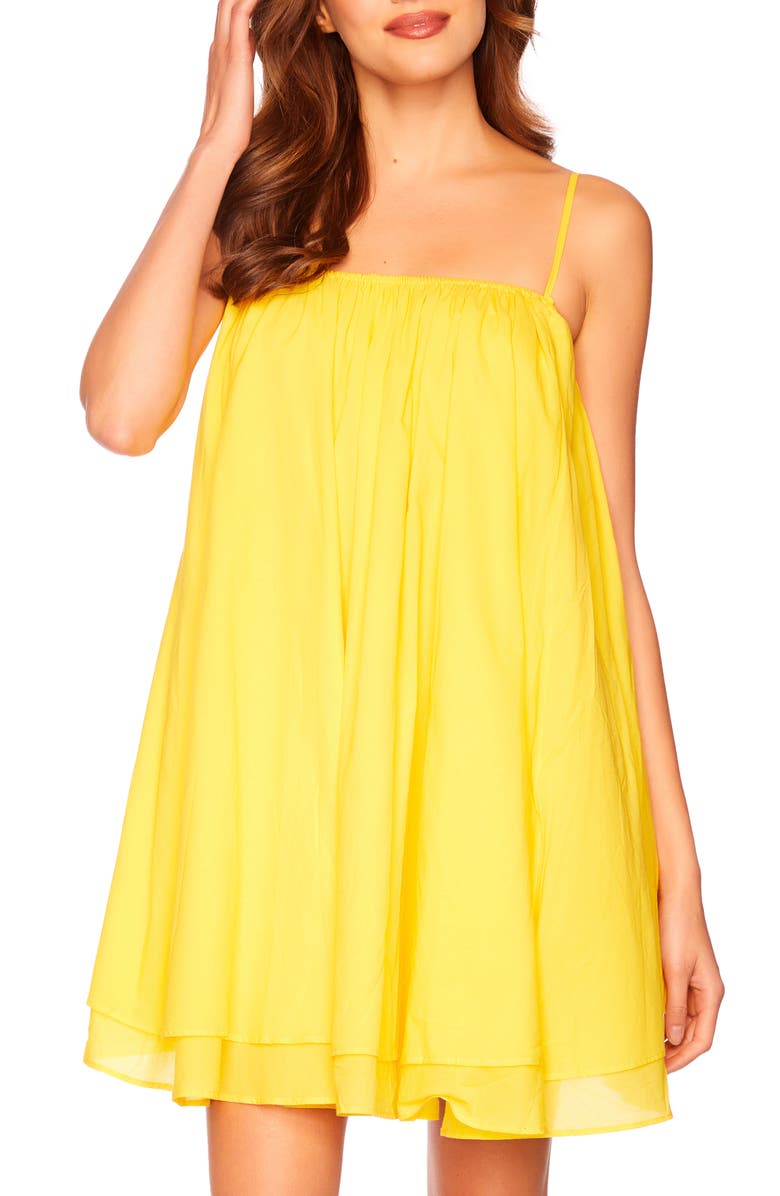 Susana Monaco Sleeveless Babydoll Dress, Alternate, color, Zest