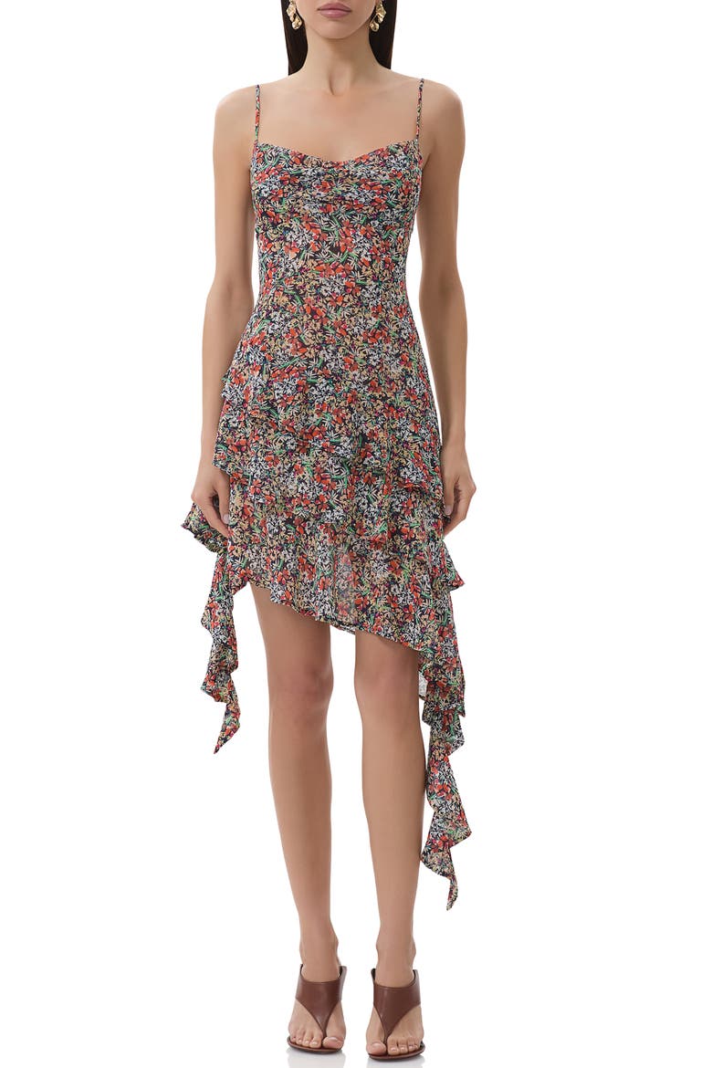 Ashmont Ruffle Tiered Dress, Main, color, NAVY DITSY