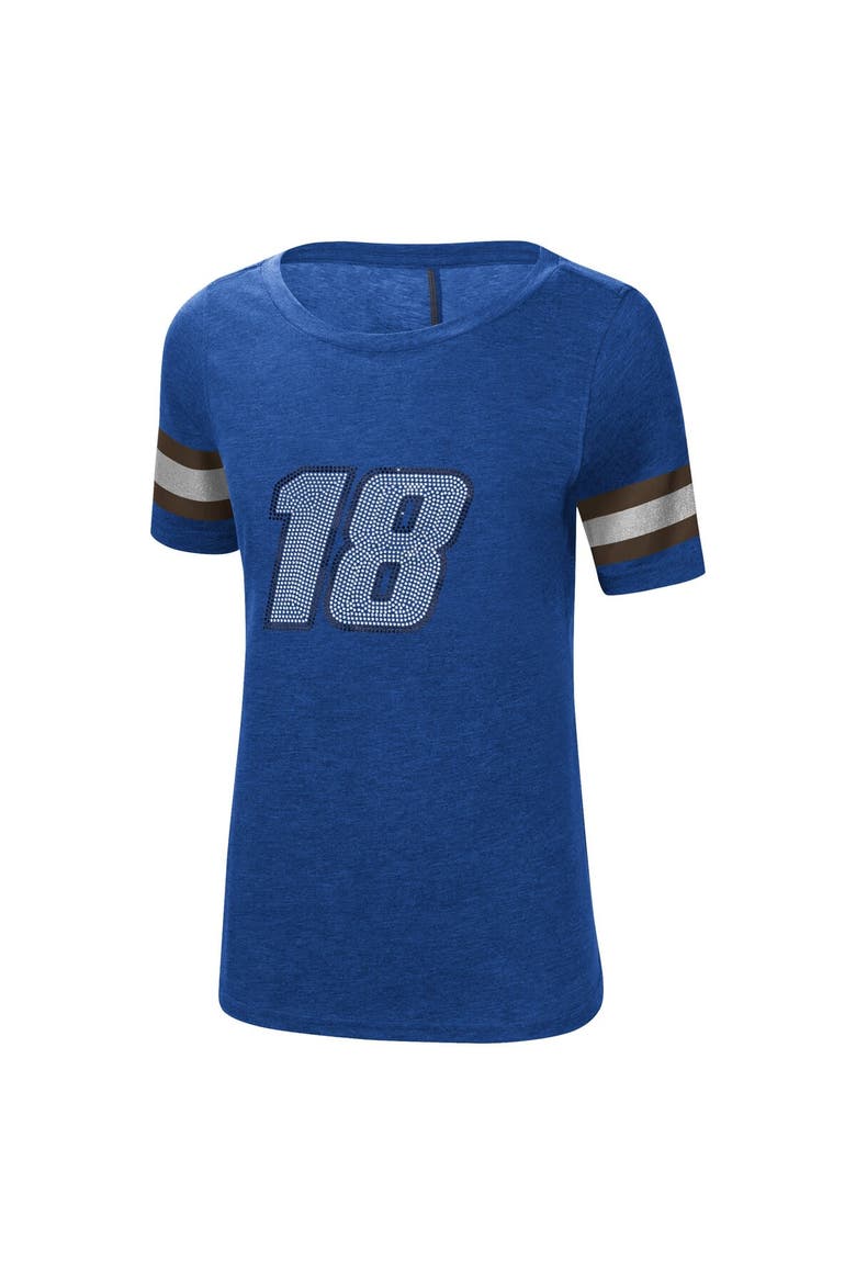 Women's G-III 4Her by Carl Banks Royal/Black Kyle Busch The Ace Scoop Neck T-Shirt, Alternate, color, Royal