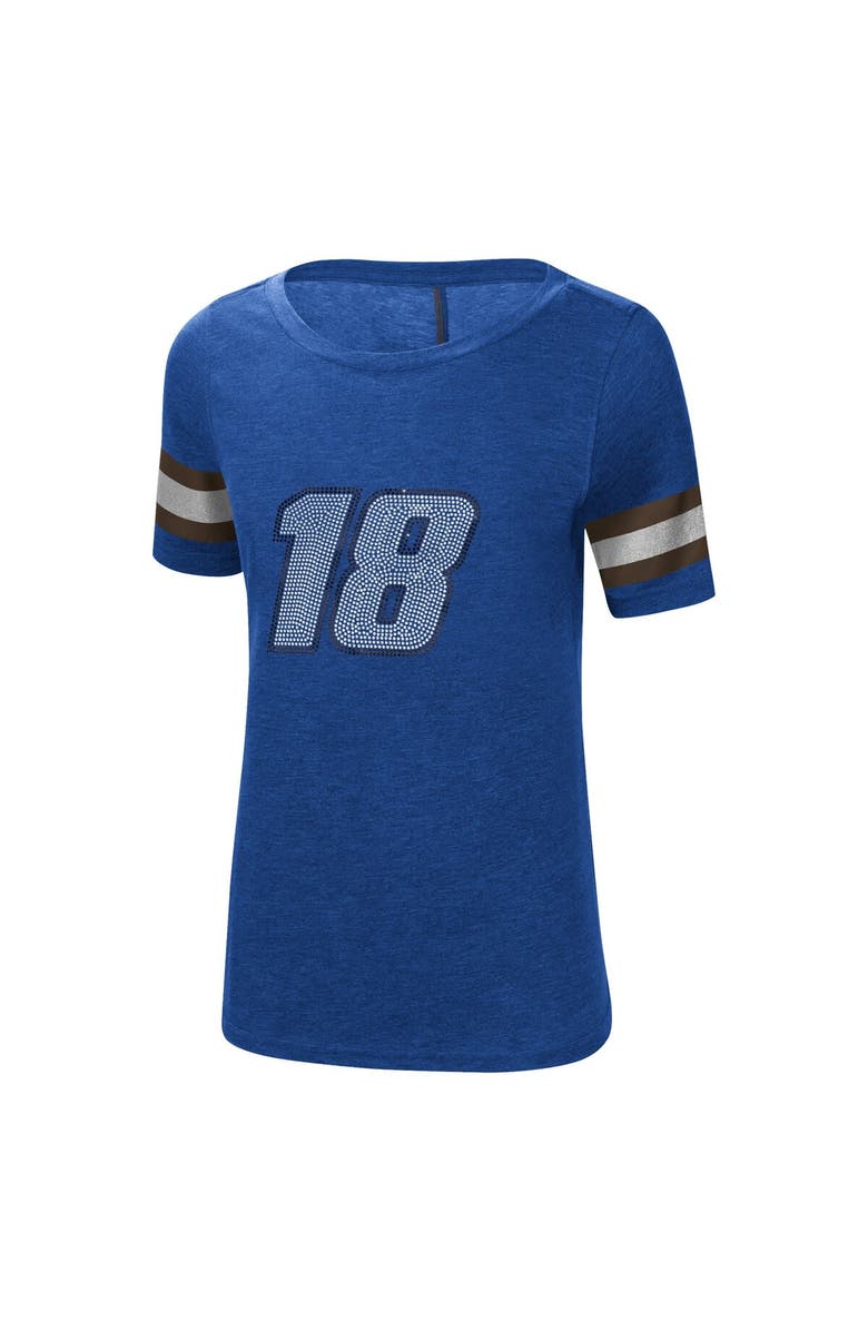 G-III 4HER BY CARL BANKS Women's G-III 4Her by Carl Banks Royal/Black Kyle Busch The Ace Scoop Neck T-Shirt, Alternate, color, Royal