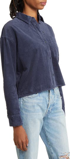 メイドウェル Madewell Variegated Corduroy Button-Up Shirt レディース シャツ トップス Nighttim Madewell Variegated Corduroy Button-Up Shirt Nighttime XL