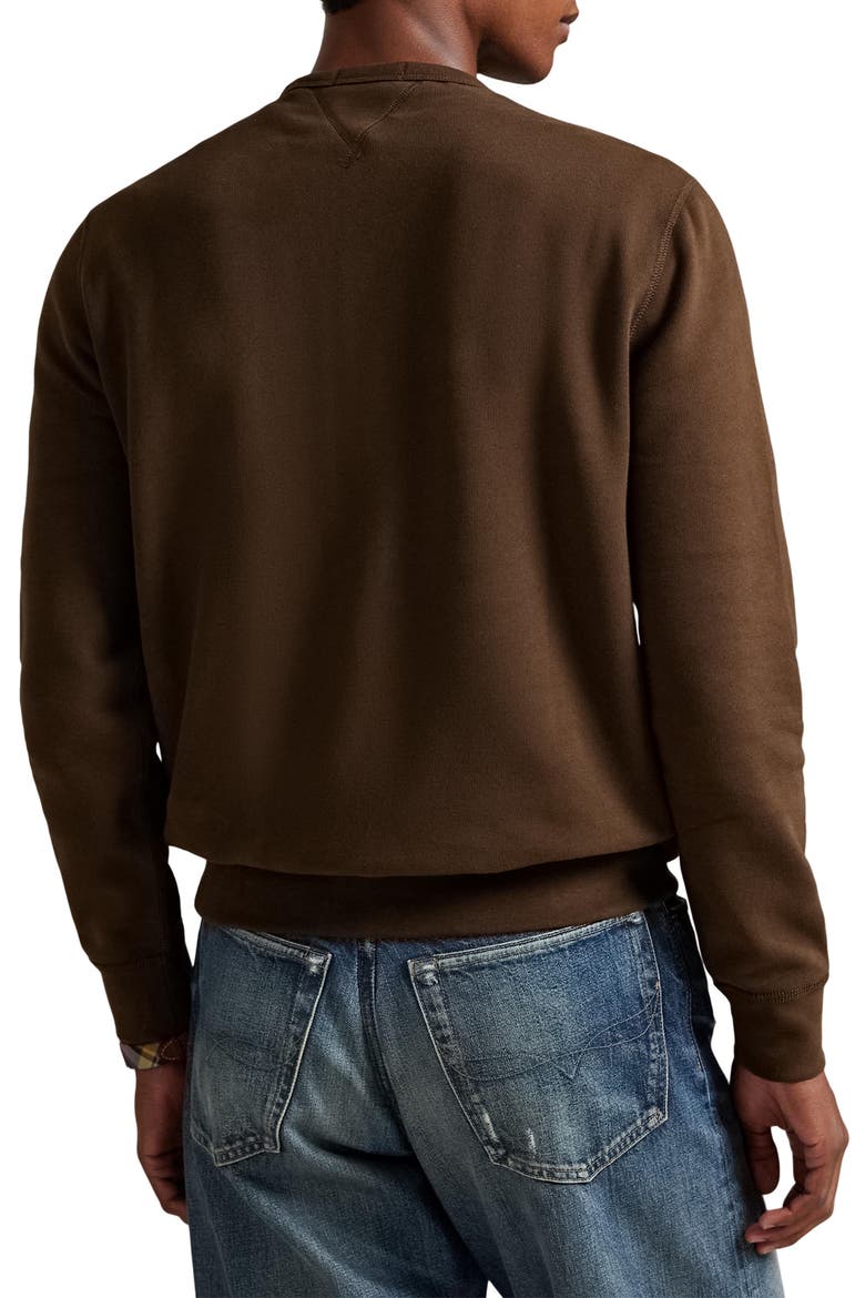RL Fleece Crewneck Sweatshirt, Alternate, color, NUTMEG BRW