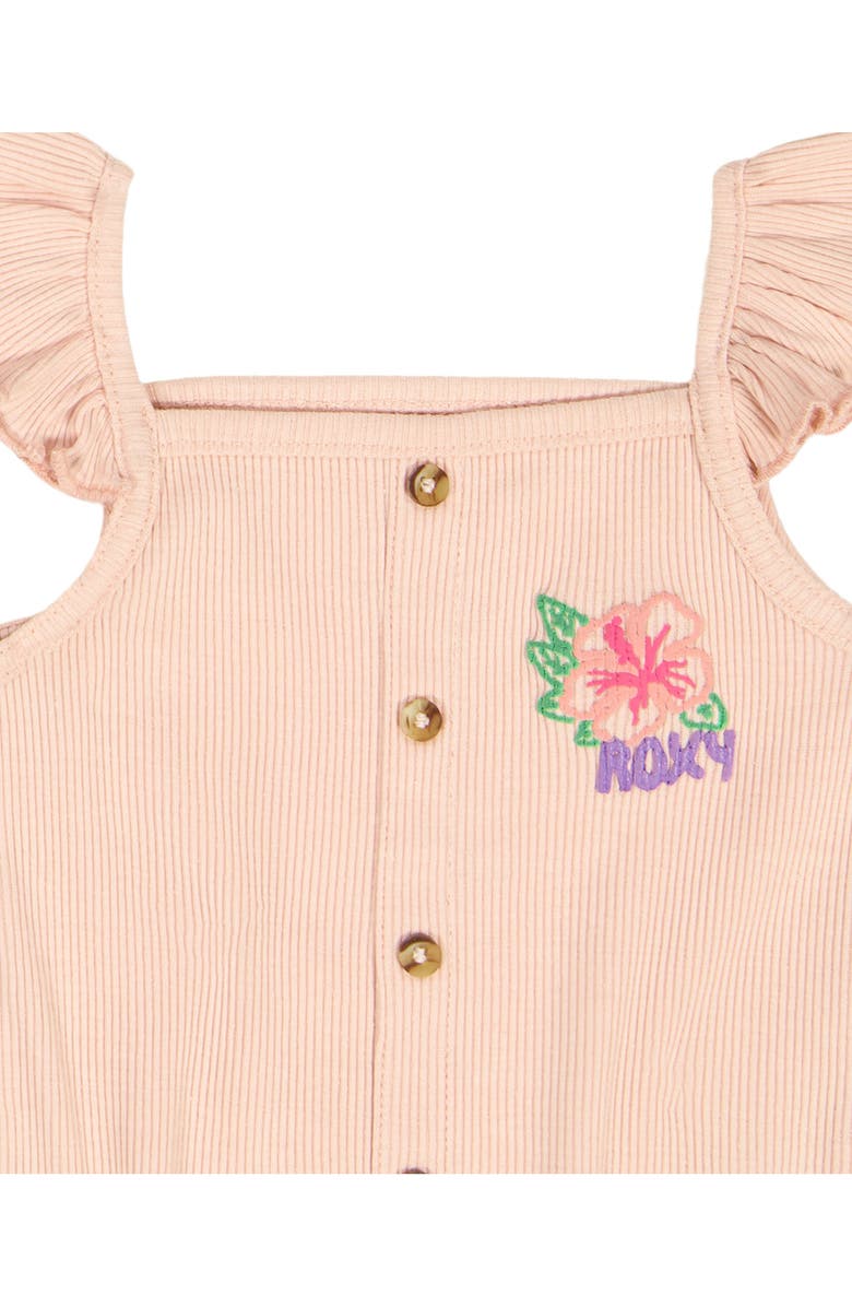 Roxy Kids' Floral Embroidered Rib Top & Shorts Set, Alternate, color, Pink Multi